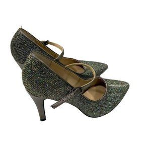 Dana Buchman Silver Sparkle Heels size 7